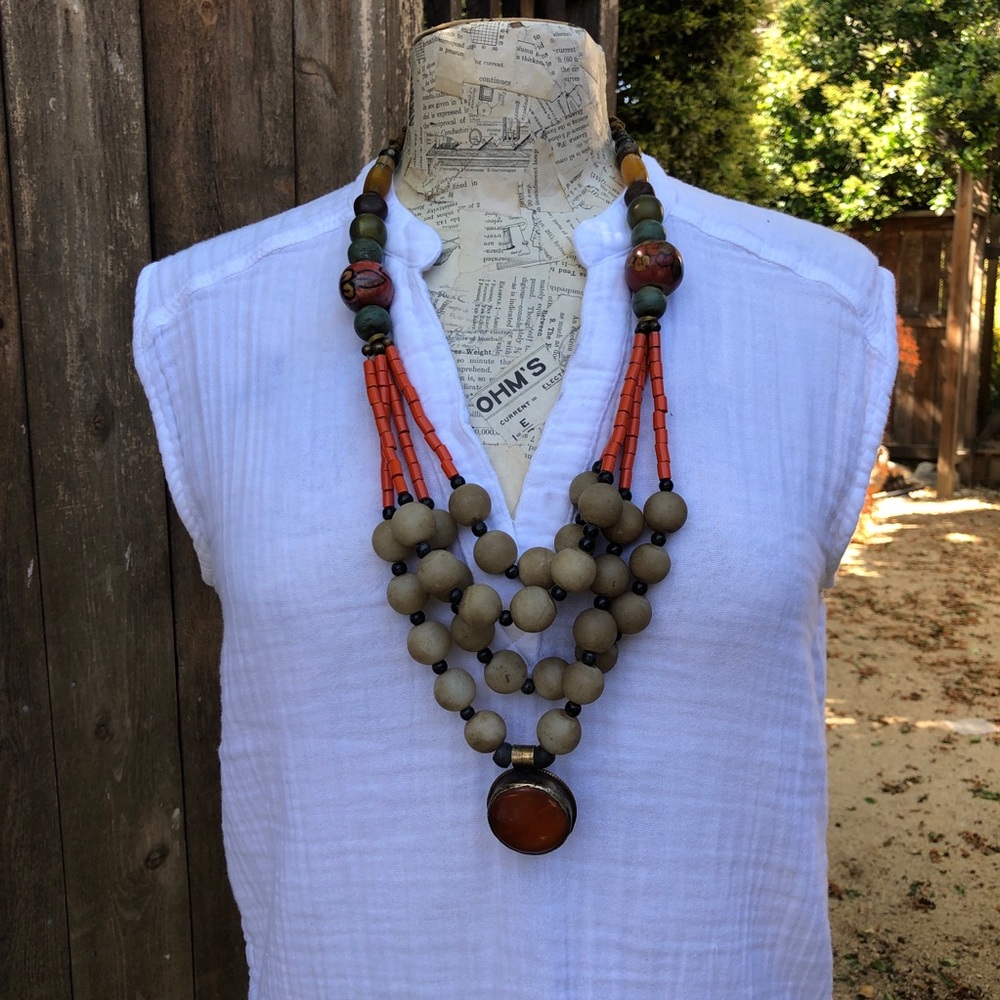 Large, old Nagaland necklace